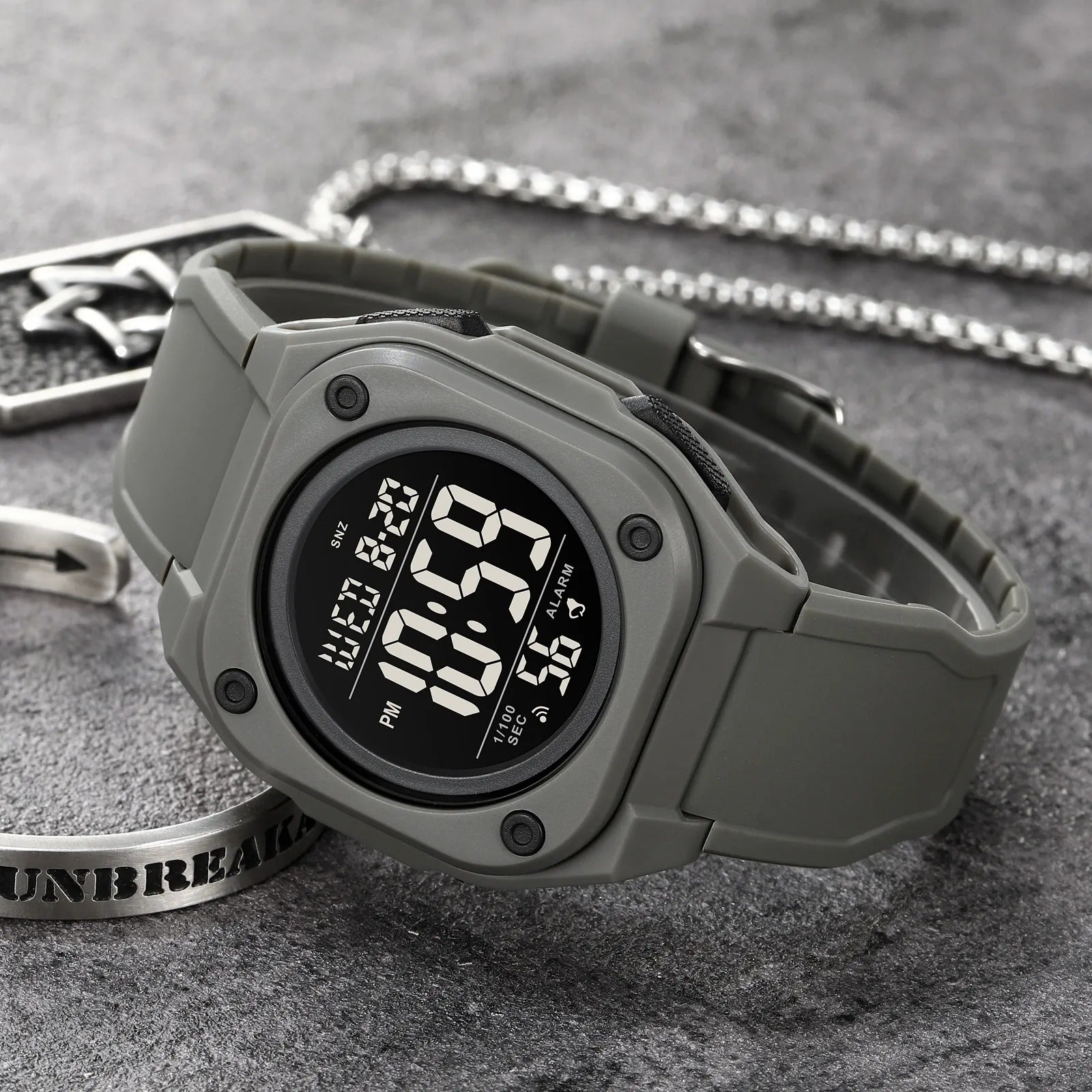 Skmei - 2160 - Smart Digital Functions Watch - grey image 3