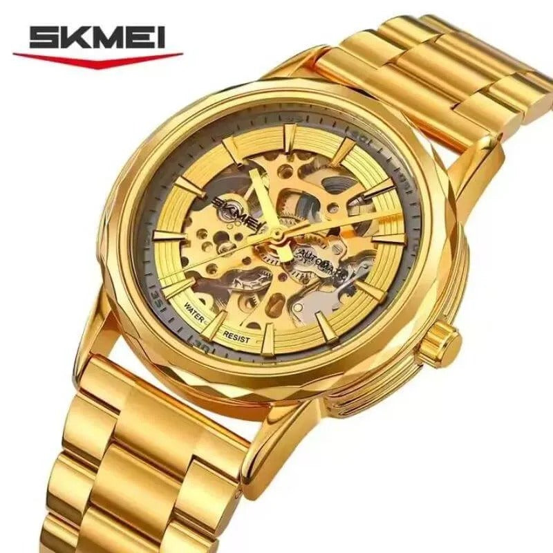 SKMEI - M035 - High Quality Mechanical Watch - gold-steel image 0