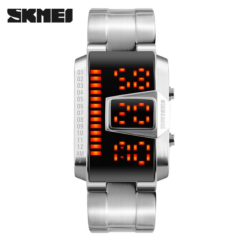 Skmei - 1179 - Digital Stainless Steel Watch - Silver image 1