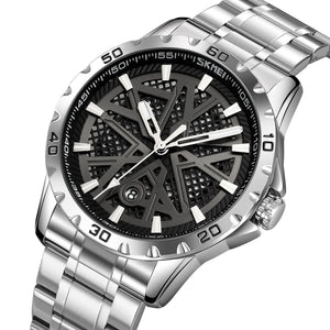 Skmei - 9337 - Digital Stainless Steel Watch - Silver/Black image 0