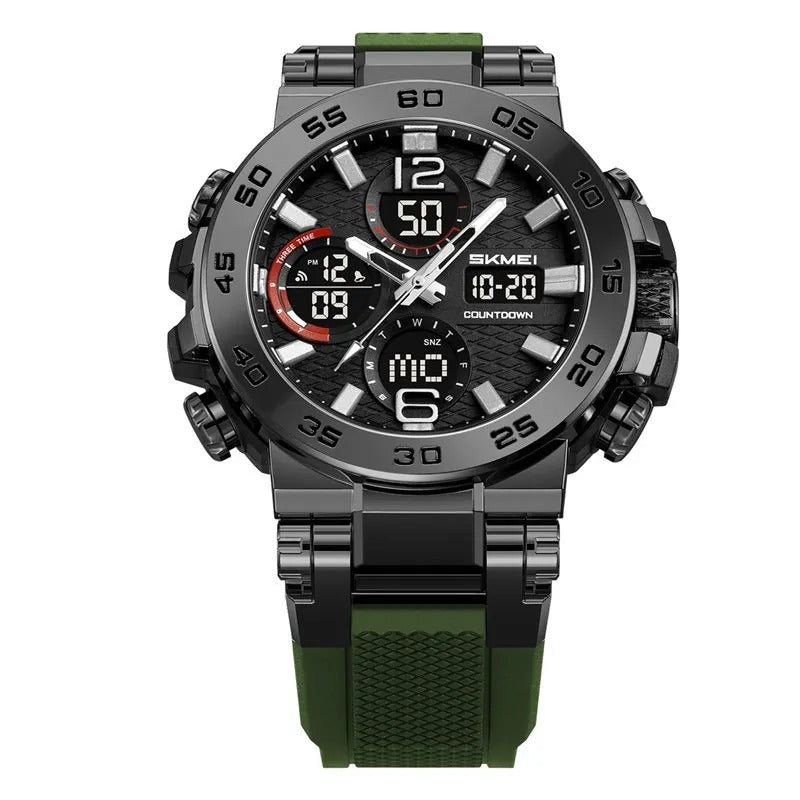 SKMEI - 2499 - Analog Digital Dial Display - army green image 2