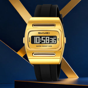 SKMEI 2563 Solar Powered Digital Watch - gold image 5