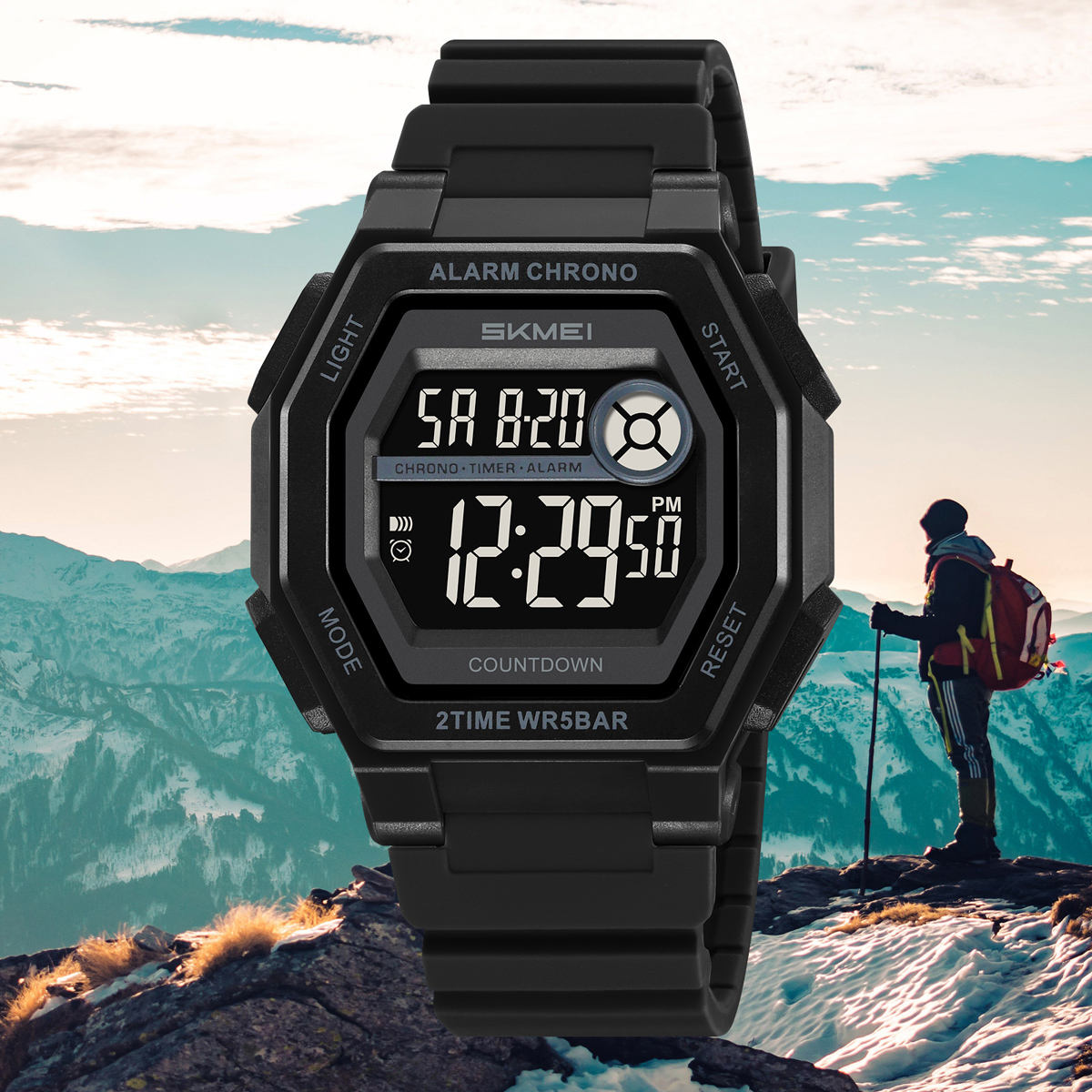 SKMEI - 2552 - Digital Sports Watch - black image 0