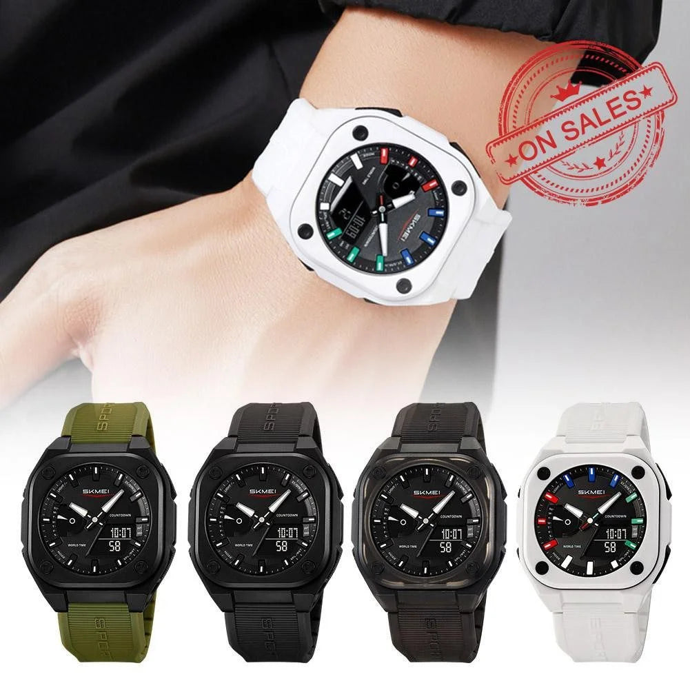 Skmei - 2328 - World Master Dual Display Watch - White image 5