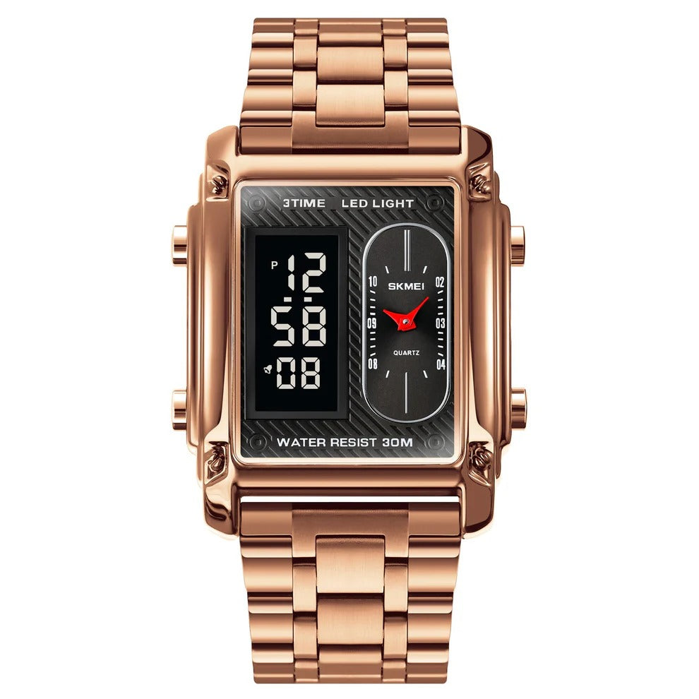 Skmei - 1868 (Chain) - Digital LED Luminous Waterproof - Rosegold-steel image 0