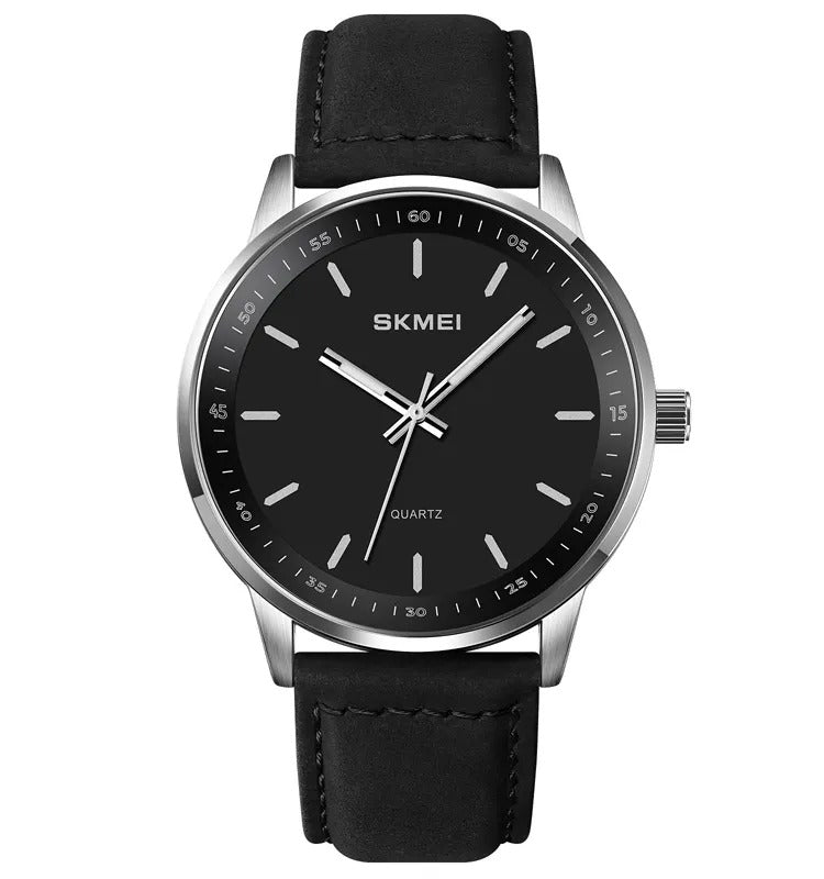 Skmei - 2034 - Quartz Movement Watch - silver/silver-black image 3