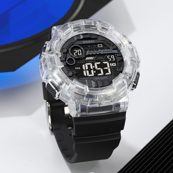 Skmei - 2110 - Advanced Digital Functions Watch - white transparent image 3