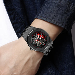 SKMEI - 2359 - Rotating Wheel Sports Edition Watch - black-steel image 4
