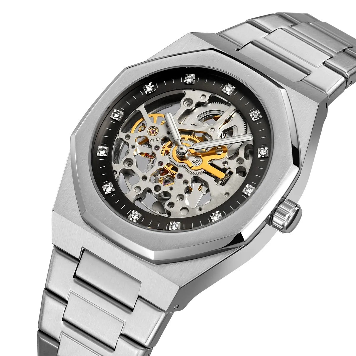 SKMEI - M034 - Royal Automatic Skeleton Watch - silver image 0