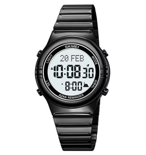 Skmei - 2200 - Qibla Azan Time Reminder Prayer Watch - black image 1
