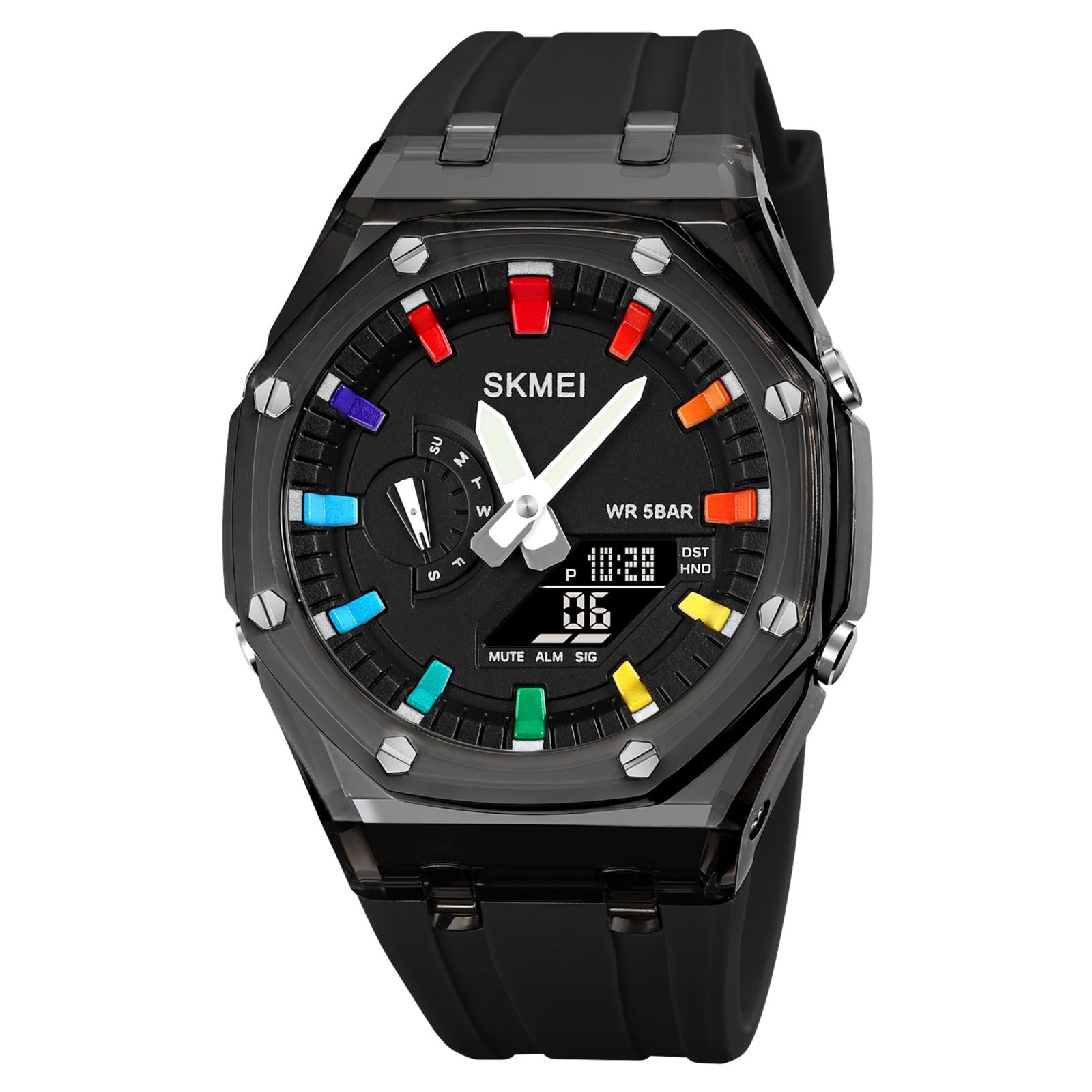 Skmei - 2100 - World Time 50m Waterproof - Black/Black image 0