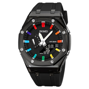 Skmei - 2100 - World Time 50m Waterproof - Black/Black image 0