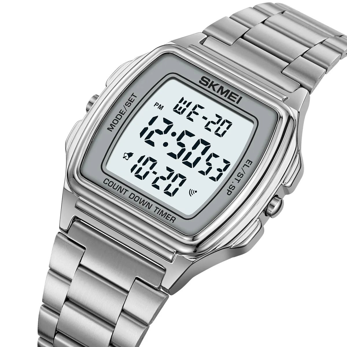 SKMEI 2239 Square Digital Countdown Timer Watch - silver image 0