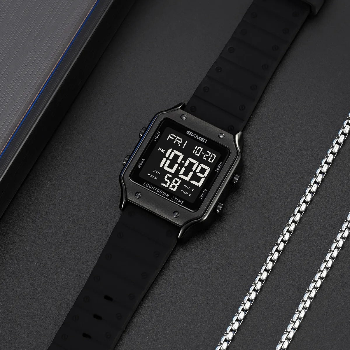 Skmei - 2526 - Women Digital Watch Original Silicone Strap - Black/Black image 1