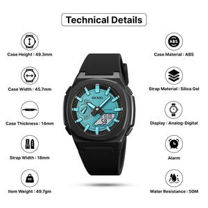 Skmei - 2091 - Digital Analog - Black/LighBlue-White image 4