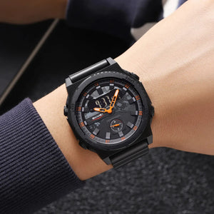 SKMEI - 2355 - Tactical Sports Digital Watch - Black/Orange image 2