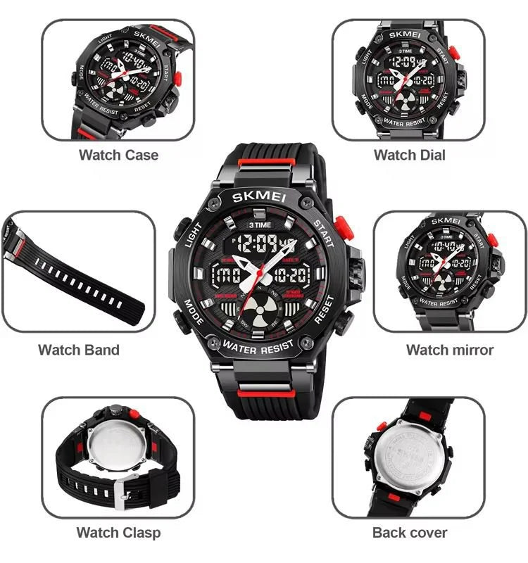 Skmei - 2223 - S-shock Sport Watch - Black/Silver image 3