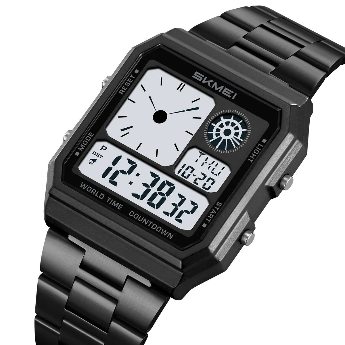 Skmei - 2353 - Digital World Electronic Watch - Black/White image 4