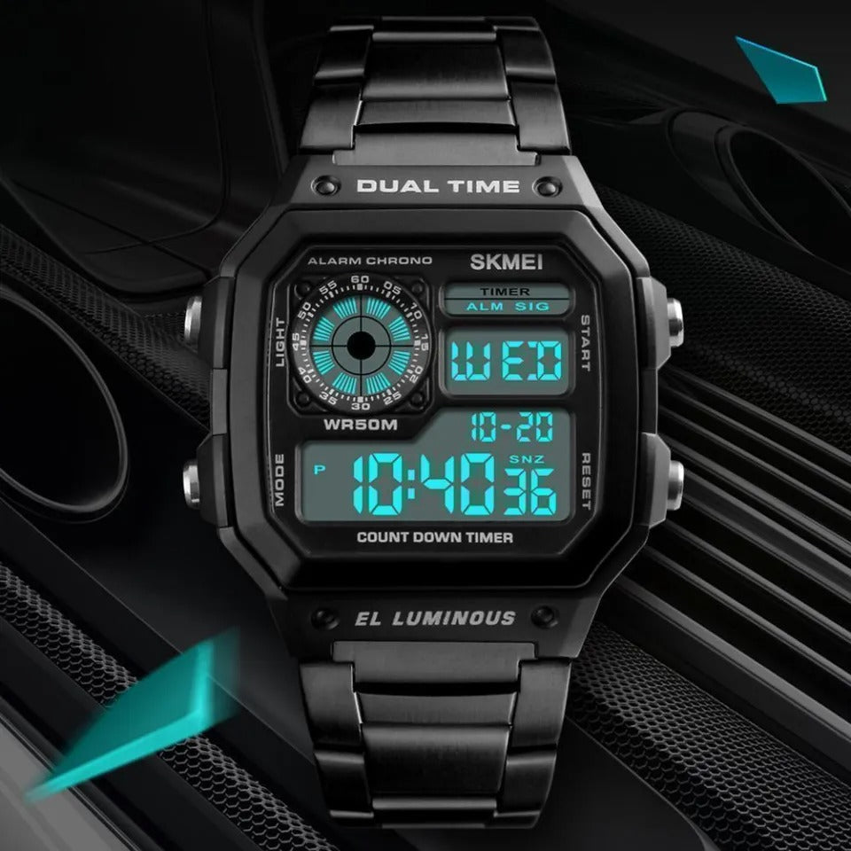 Skmei - 1335 - Digital Sports Countdown Waterproof Watch - Black image 0