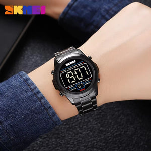 SKMEI - 2127 - Digital LED Waterproof Watch - Black/Black image 1