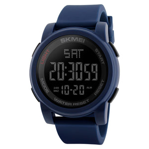 SKMEI - 1257 - Digital Dial Silica Gel Strap Watch for Men - blue image 0