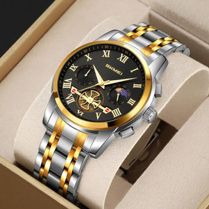 SKMEI - 9394 - Prime Classic Chronograph Stainless Steel - silver/gold-black image 1