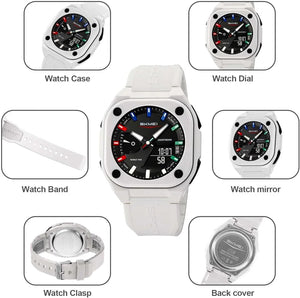 Skmei - 2328 - World Master Dual Display Watch - White image 3