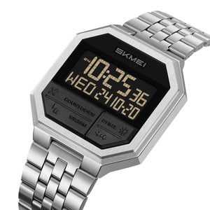 Skmei - 2350 - Digital MultifunctionalSports Watch with Dual Time - Silver image 0