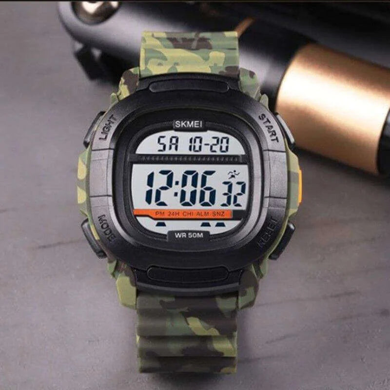 Skmei - 1657 - Sports 50M Waterproof Digital - Army image 2