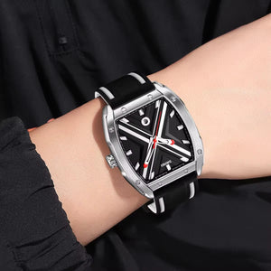Skmei - 9364 - Sporty Barrel Shape Quartz Watch - Black image 2