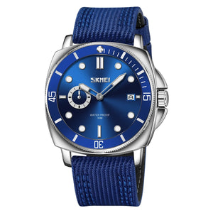 SKMEI 9328 Analog Quartz Nylon Strap Casual Watch - Blue image 0
