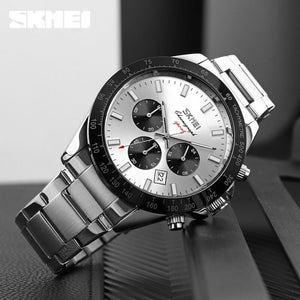 Skmei - 9259 - Stainless Steel Chronograph - Silver/Silver image 2