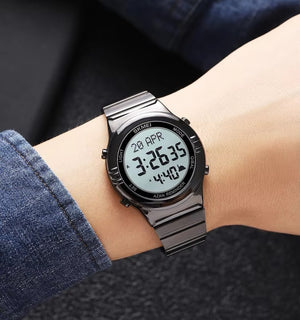 Skmei - 2200 - Qibla Azan Time Reminder Prayer Watch - black image 2