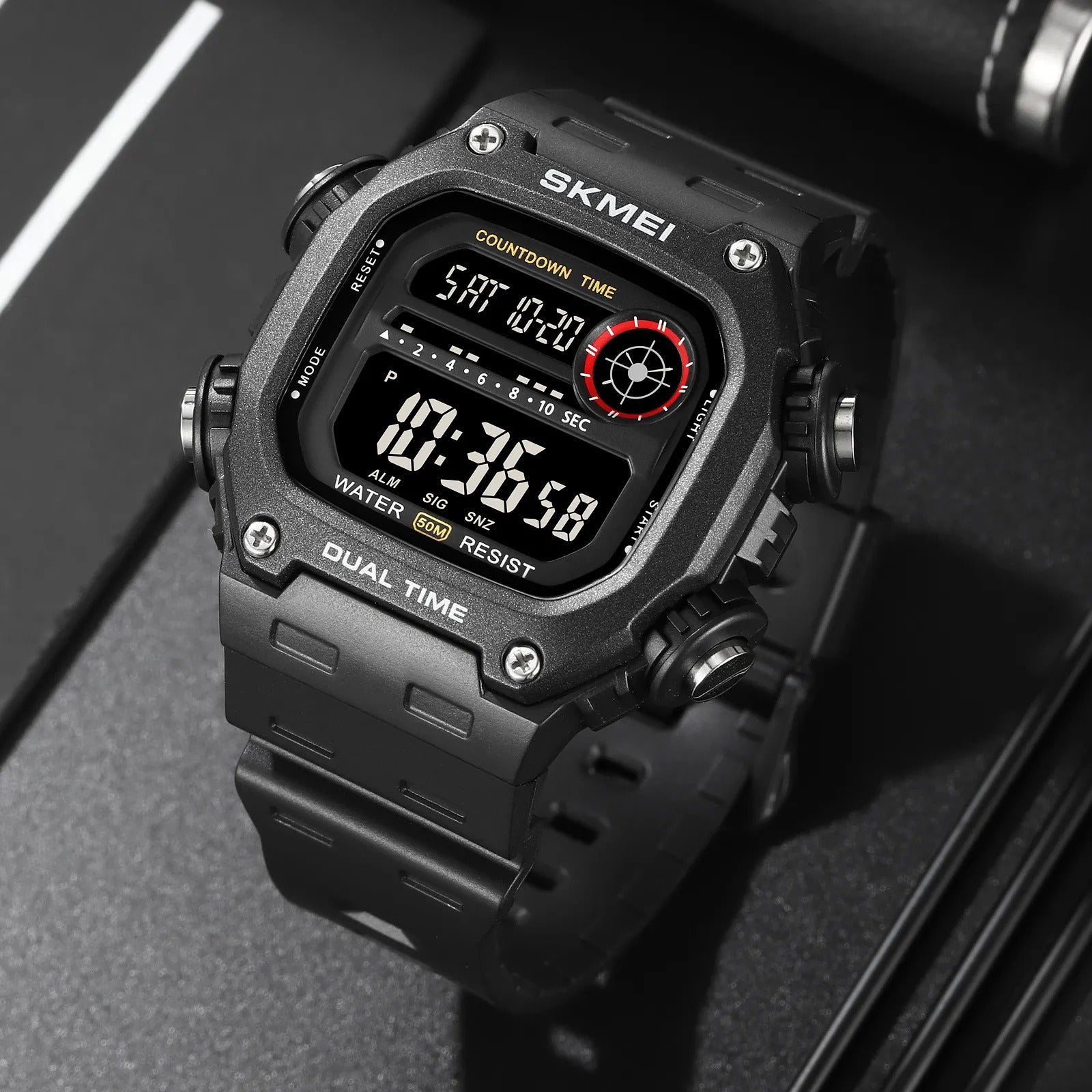Skmei - 2126 - Luminous 50m Waterproof Mutifunctional - Black/Black image 4