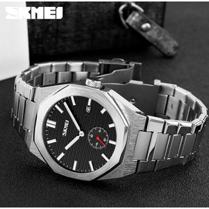 SKMEI - 9262 - High Quality Luxury Watch - Silver/Black image 0