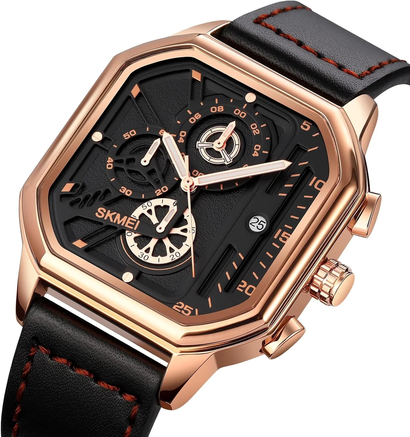 Skmei - 1963 - Waterproof Watch With Date Countdown - RoseGold image 1