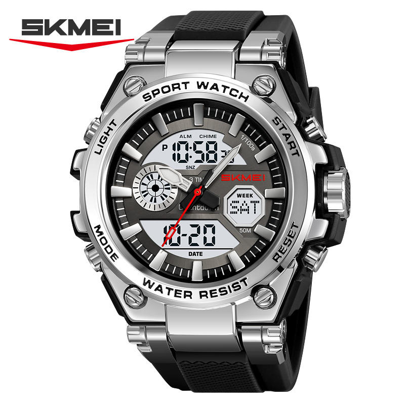 SKMEI - 2417 - High Quality Luxury Watch - Silver/White image 0