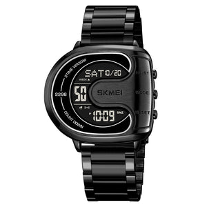 SKMEI 2298 Digital Chronograph Sports Wristwatch - Black/black image 0