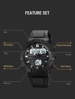 Skmei - 1881 - 50M Waterproof - Black/White image 4