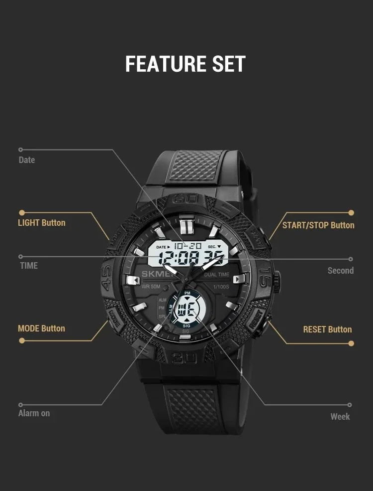 Skmei - 1881 - 50M Waterproof - Black/White image 4