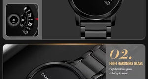 Skmei - 1260 - Waterproof Business Watch For Men - Black/Black-Steel image 7