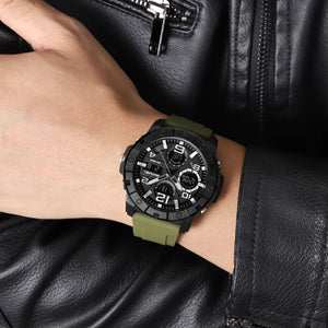 Skmei - 2487 - Urban Storm Dual Display Watch - Army Green image 2