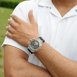 SKMEI - 2426 - Aggressive Sporty Chronograph Watch - white/black image 6