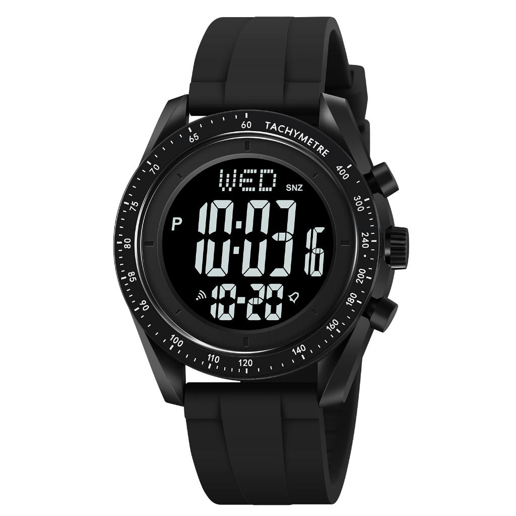 Skmei - 2045- Digital Multifunctional Luminous Waterproof - black/black image 0