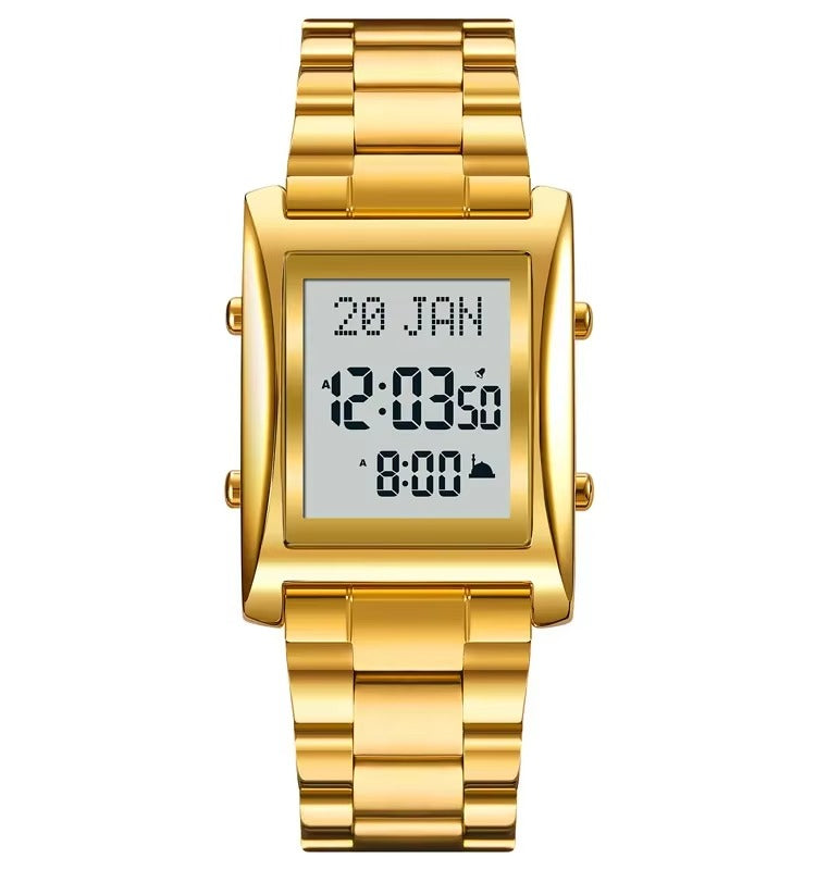 SKMEI - 2092 - Qibla Azan Time Reminder Prayer Watch - gold image 0