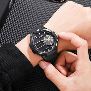 SKMEI - 1761 - Analog Digital Sports LED Stopwatch - black/black image 2