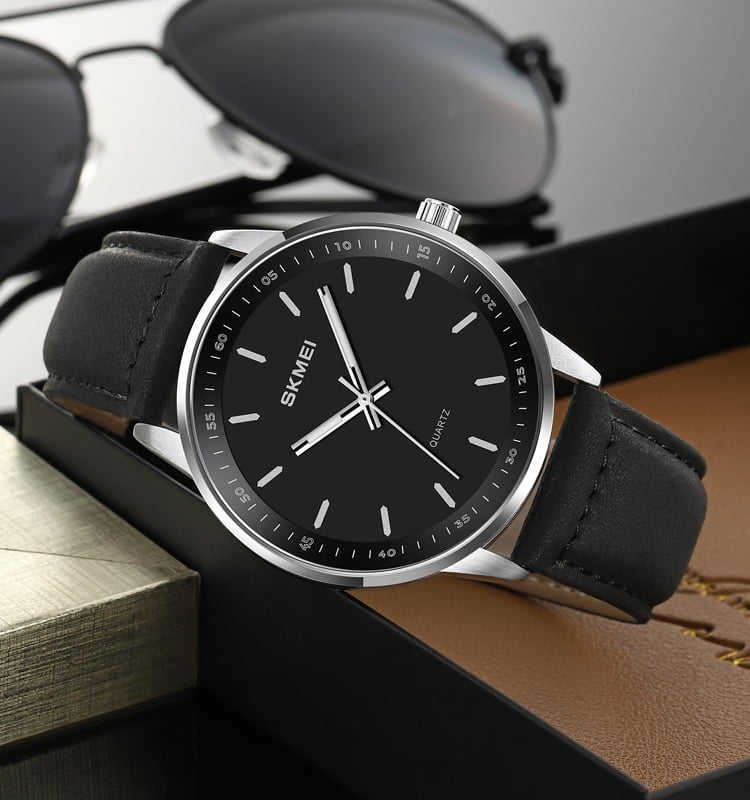 Skmei - 2034 - Quartz Movement Watch - silver/silver-black image 1
