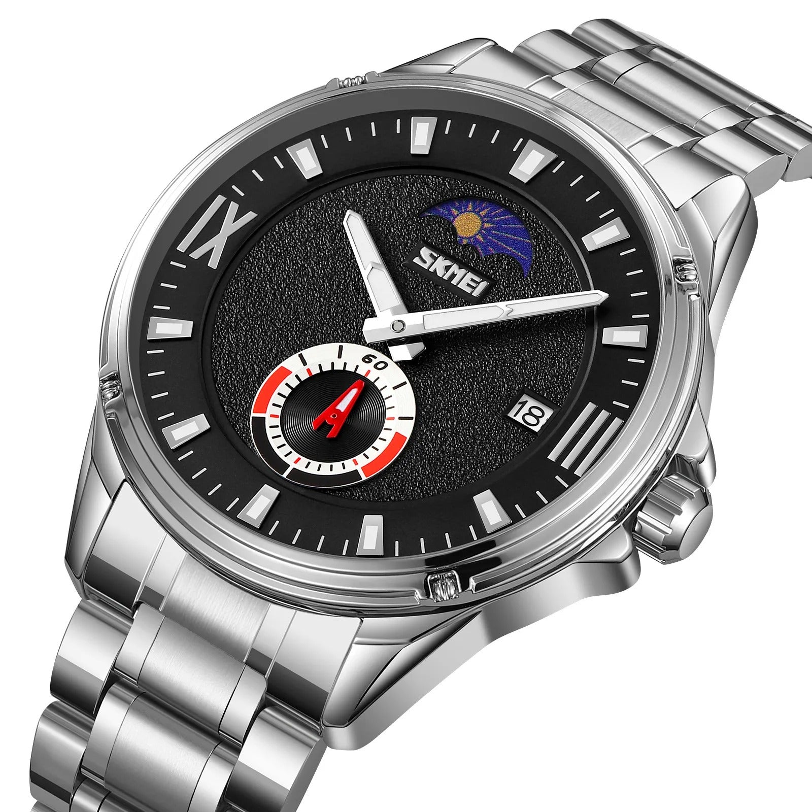 SKMEI - 9326 - High Quality Luxury Watch - silver-black image 0