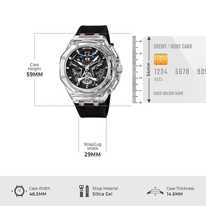 SKMEI - 2426 - Aggressive Sporty Chronograph Watch - white/black image 4