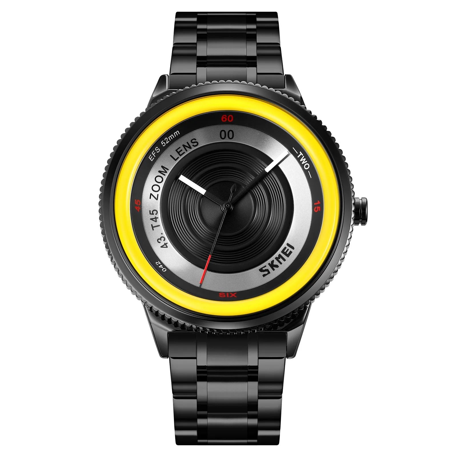SKMEI - 9267 - Camera Lens Inspired Unique Wristwatch - yellow image 0
